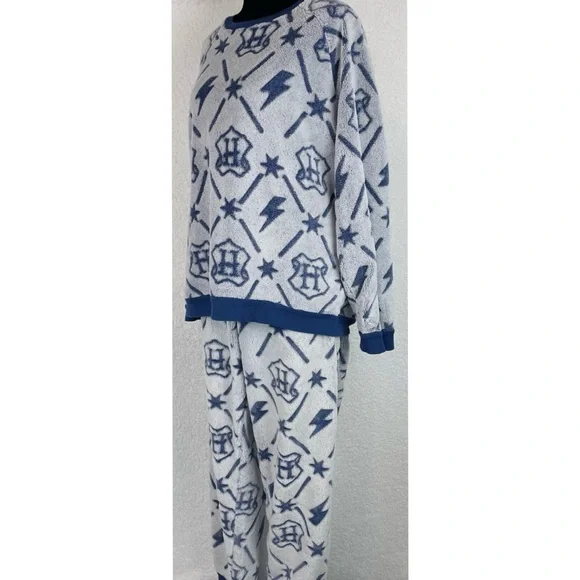 HARRY POTTER • Blue 2-Piece Fleece Jogger Pajama Lounge Set, XL - Picture 6 of 16